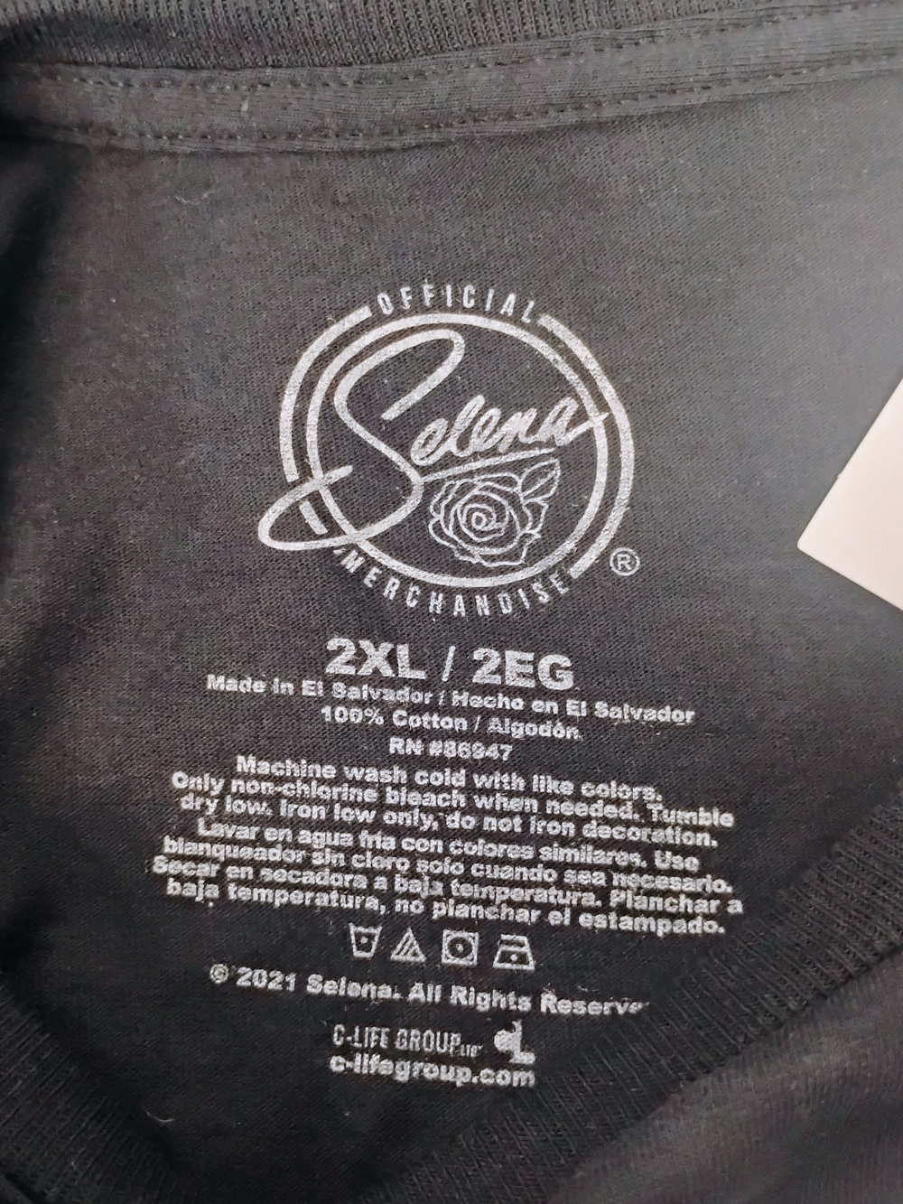 Selena 2XL Black Graphic T Shirt Music Concert Retro Singer Si Una Vez XXL NEW F - Picture 5 of 5